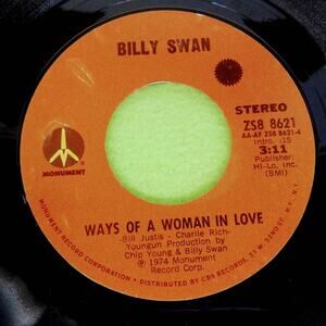 Billy Swan - Ways of A Woman In Love / I Can Help - 45rpm Vinyl Record Single 7"